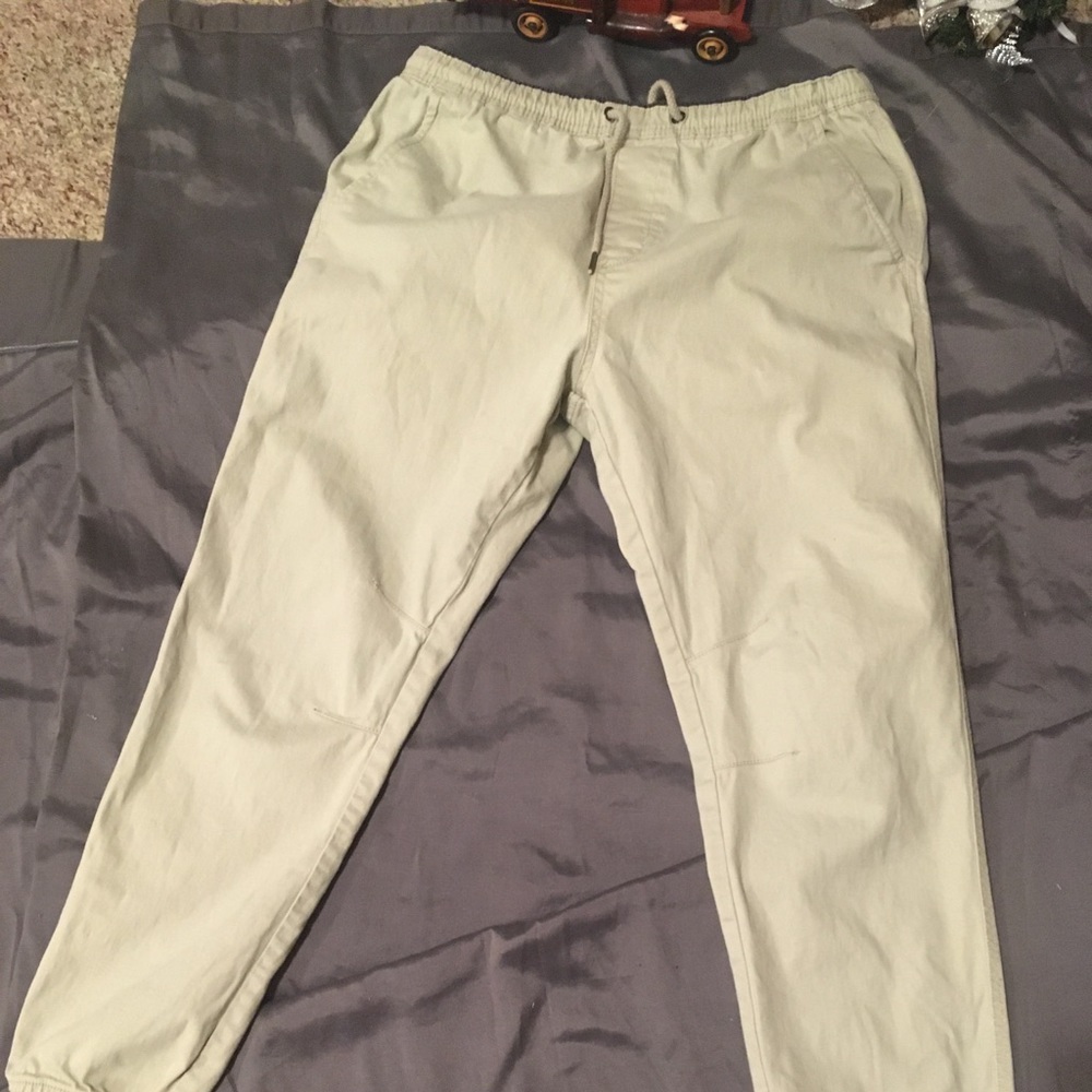 Iron Co. Med khaki pants w/elastic waist/ankles.